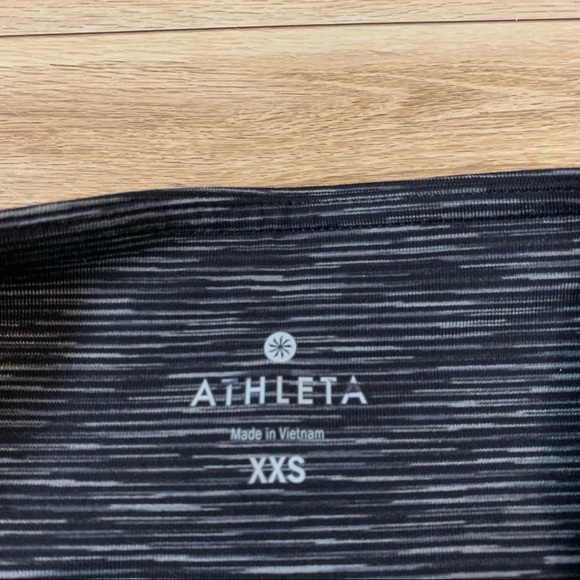 New! Athleta Energy Power Up Capri Pants Capris XXS 2XS Black Striped Pinstripe - Picture 10 of 11